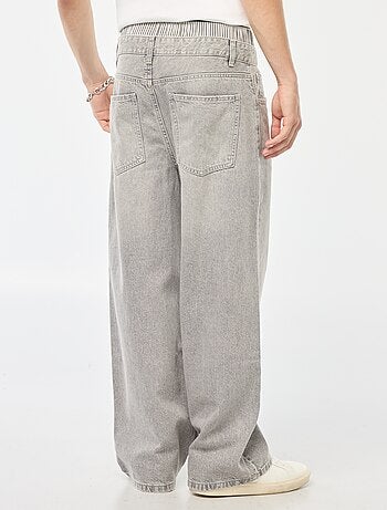 Jeans larghi stile baggy con finto slip integrato in vita
