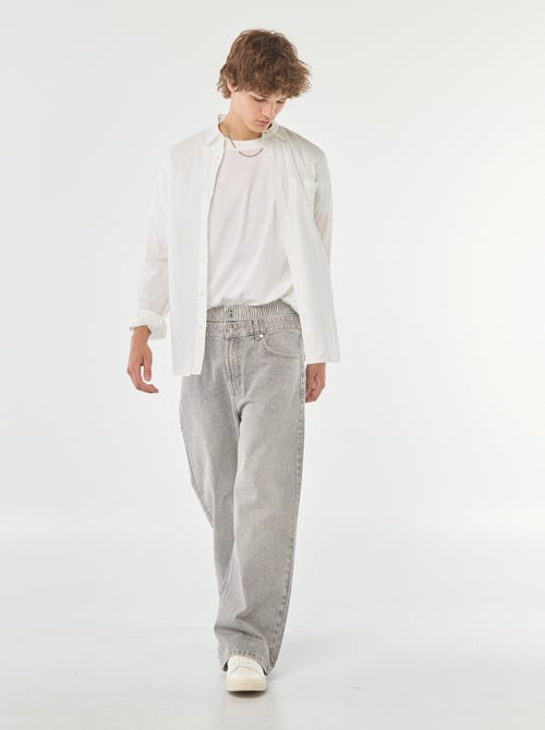 Jeans larghi stile baggy con finto slip integrato in vita - Kiabi