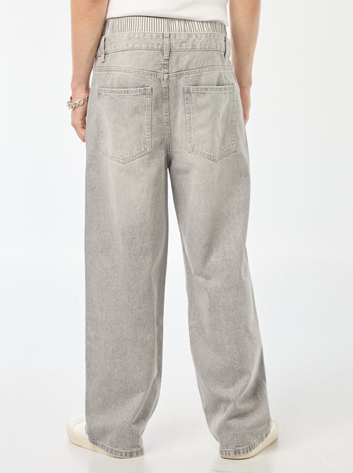 Jeans larghi stile baggy con finto slip integrato in vita - Kiabi