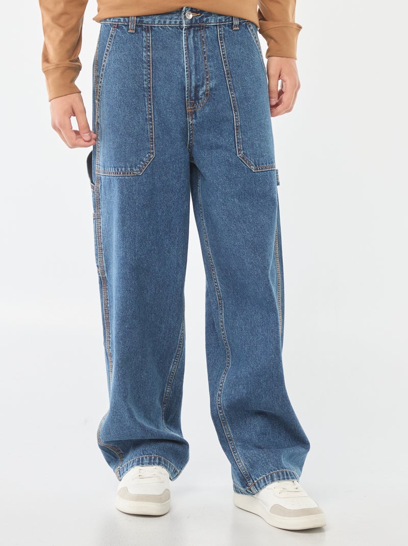 Jeans larghi stile carpenter 5 tasche Blu - Kiabi
