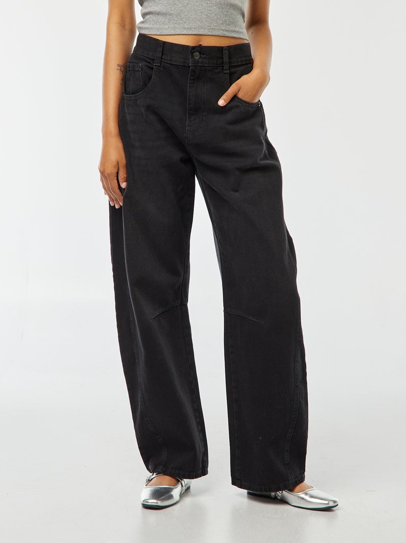 Jeans larghi taglio a palloncino Grigio - Kiabi