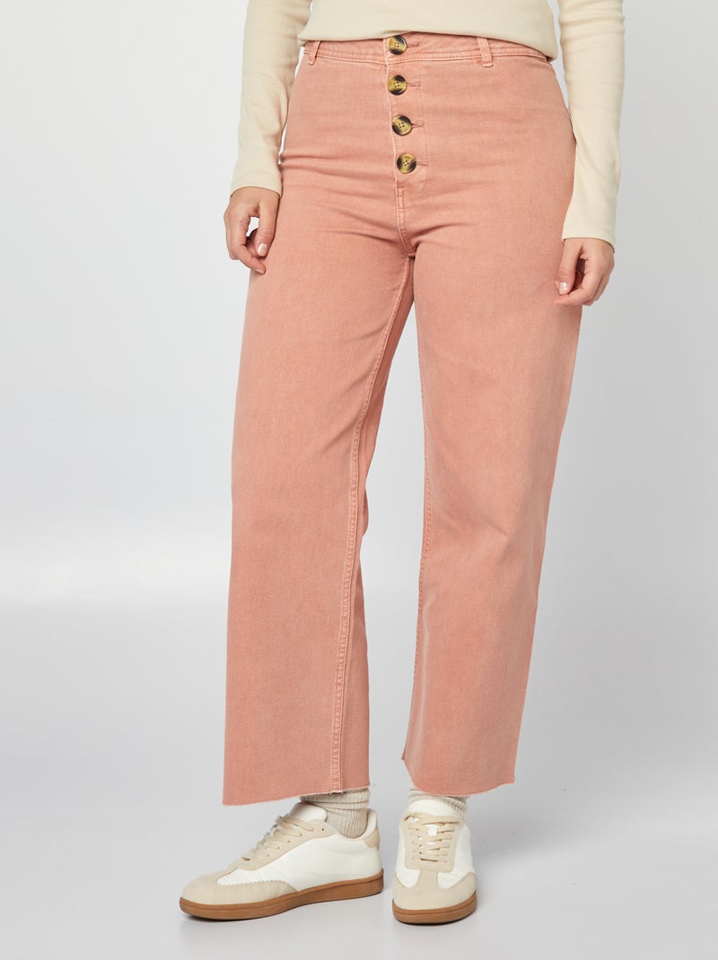Jeans Larghi Donna Marks & Spencer In Cotone Kaki - Nuovi Con Etichette, Taglia Unica - Foto 5