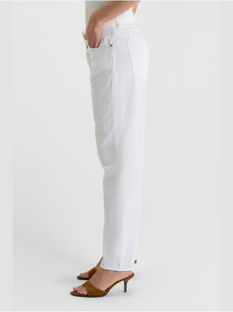 Jeans loose, taglio largo , 7/8 Bianco - Kiabi