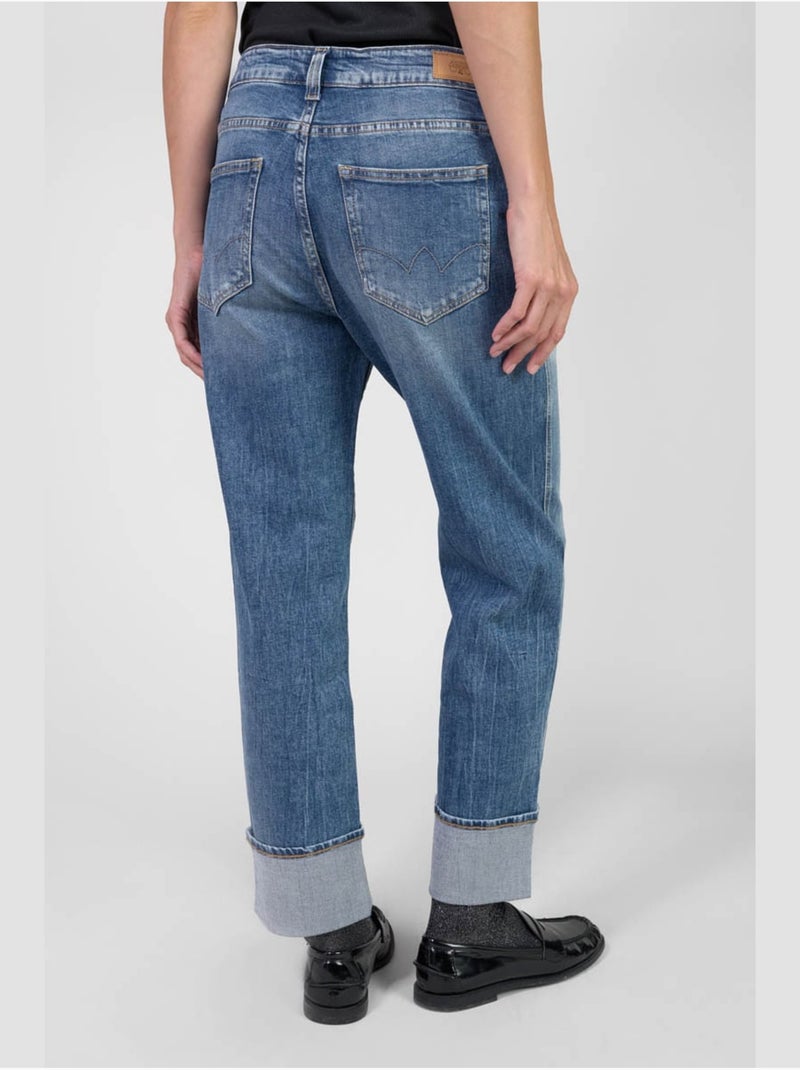 Jeans loose, taglio largo , 7/8 Blu - Kiabi