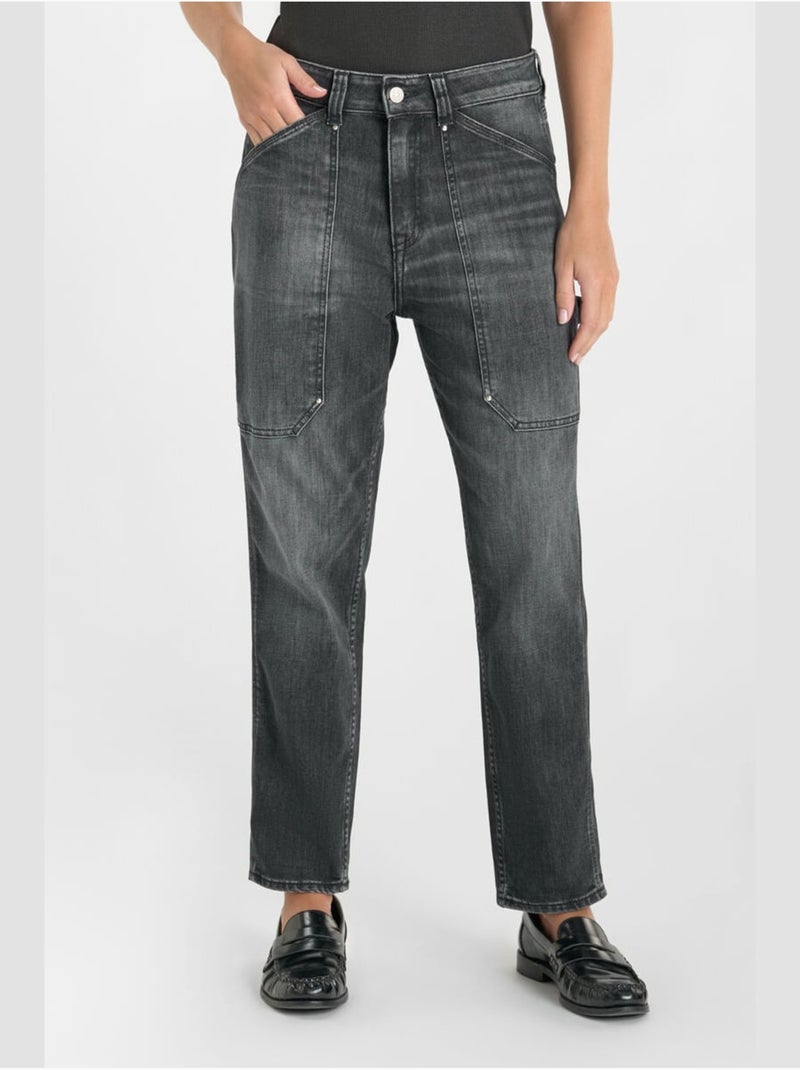 Jeans loose, taglio largo , 7/8 Nero - Kiabi