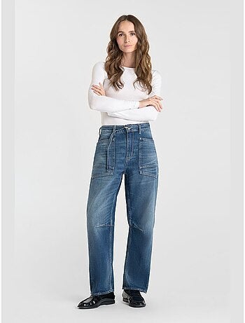 Jeans loose, taglio largo , lunghezza 34