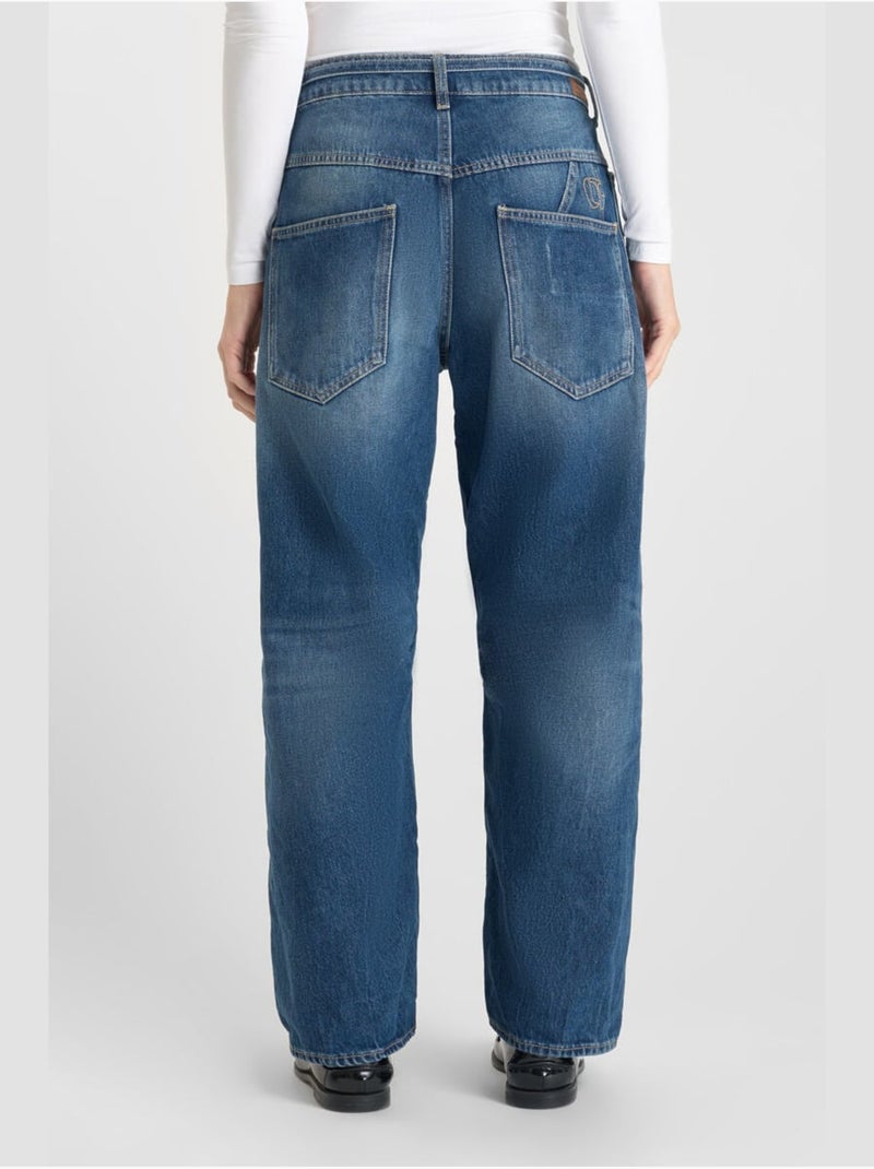 Jeans loose, taglio largo , lunghezza 34 Blu - Kiabi