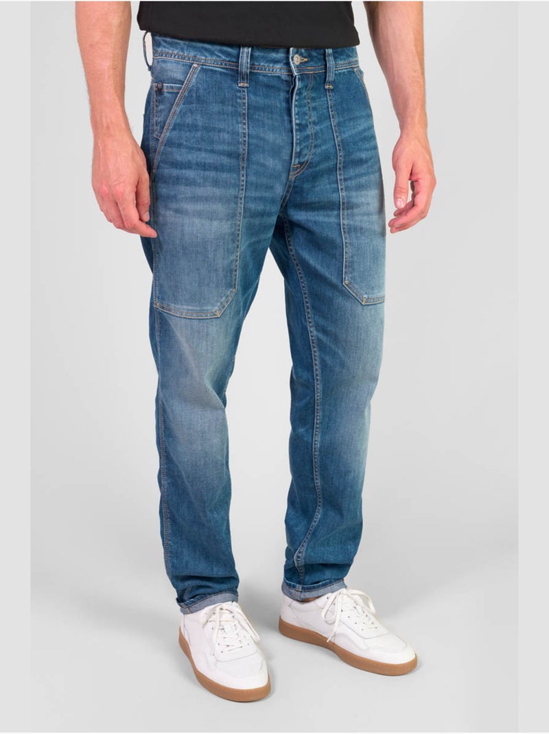 Jeans loose, taglio largo , lunghezza 34 Blu - Kiabi