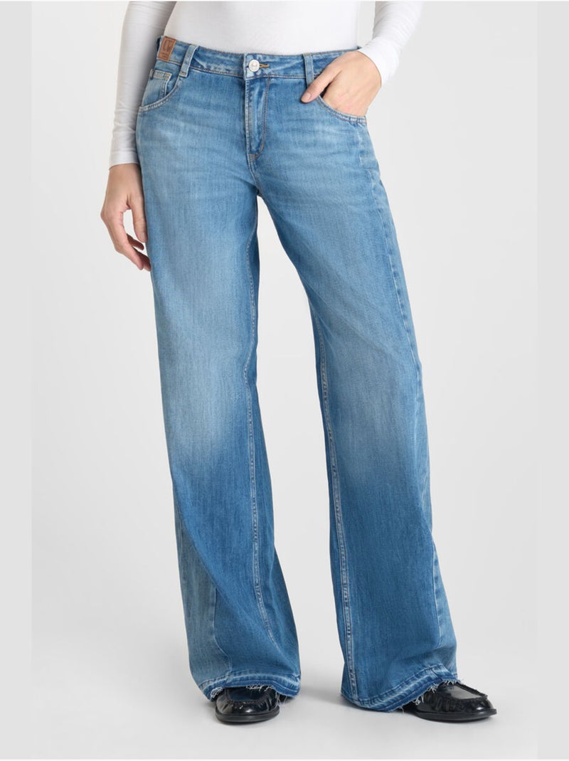 Jeans loose, taglio largo , lunghezza 34 Blu - Kiabi