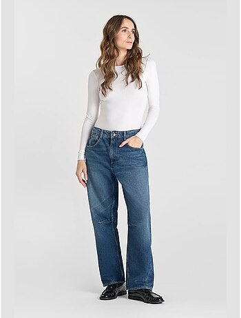 Jeans loose, taglio largo , lunghezza 34