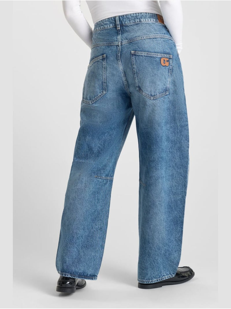 Jeans loose, taglio largo , lunghezza 34 Blu - Kiabi