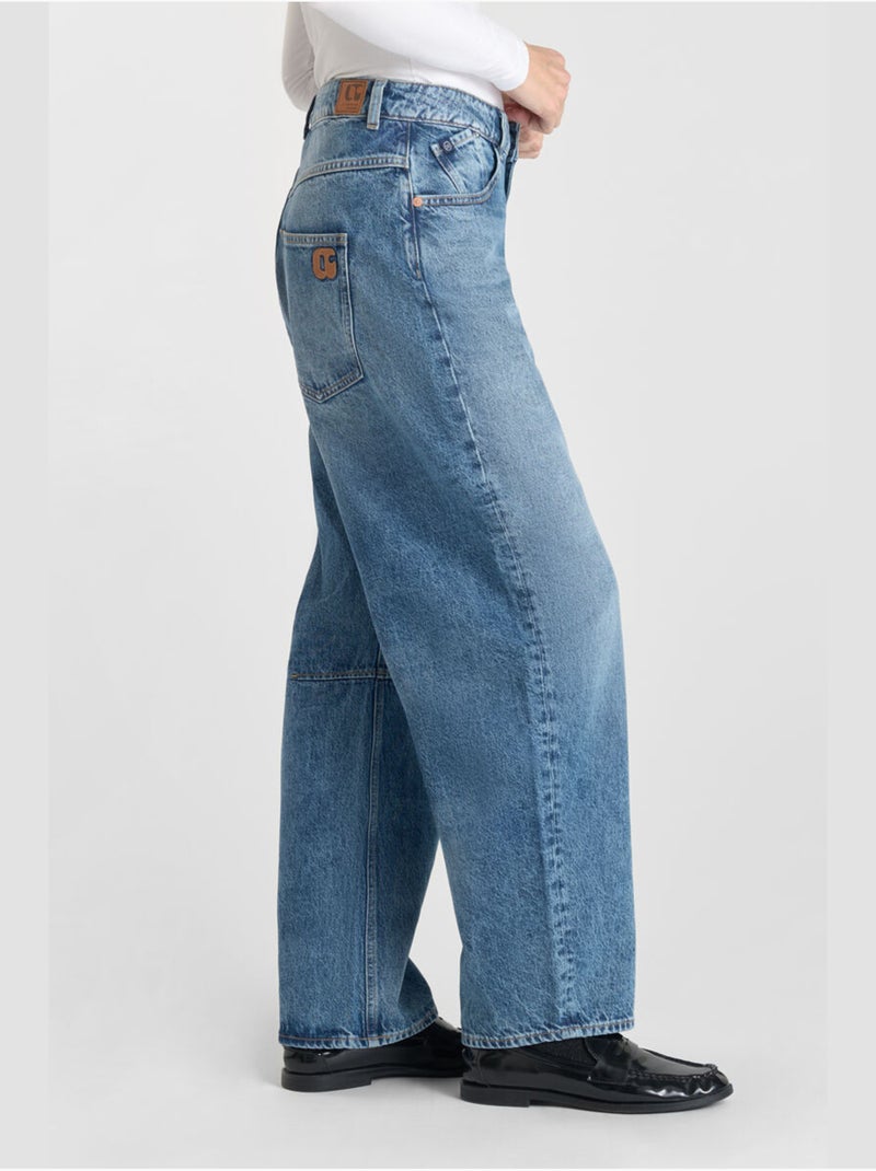 Jeans loose, taglio largo , lunghezza 34 Blu - Kiabi