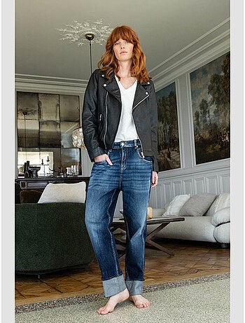 Jeans loose, taglio largo , lunghezza 34