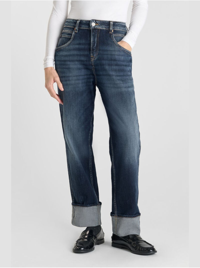 Jeans loose, taglio largo , lunghezza 34 Blu - Kiabi