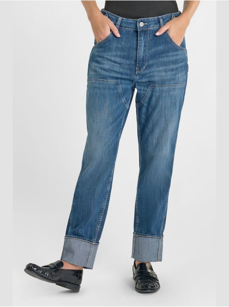 Jeans loose, taglio largo , lunghezza 34 Blu - Kiabi