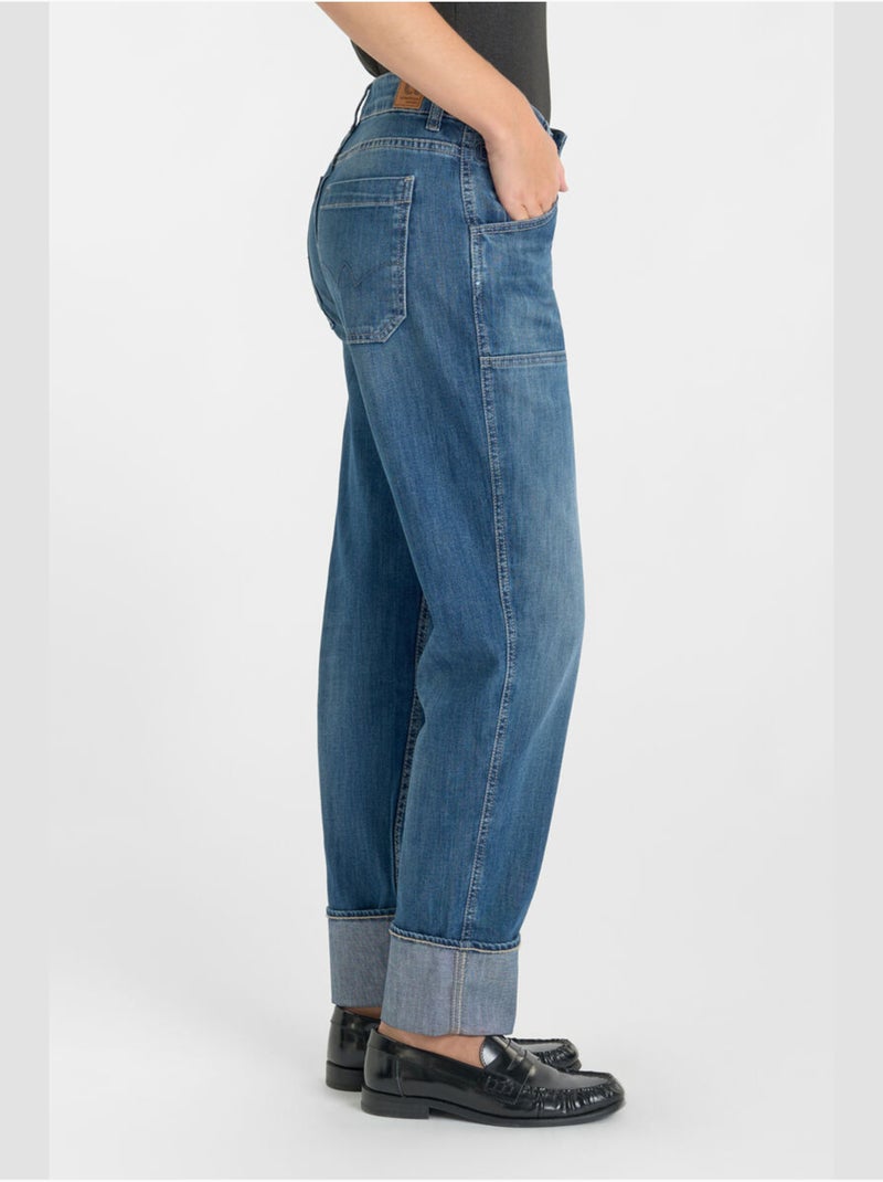 Jeans loose, taglio largo , lunghezza 34 Blu - Kiabi