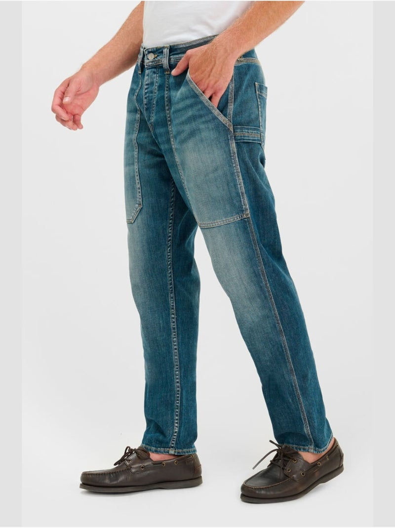 Jeans loose, taglio largo , lunghezza 34 Blu - Kiabi
