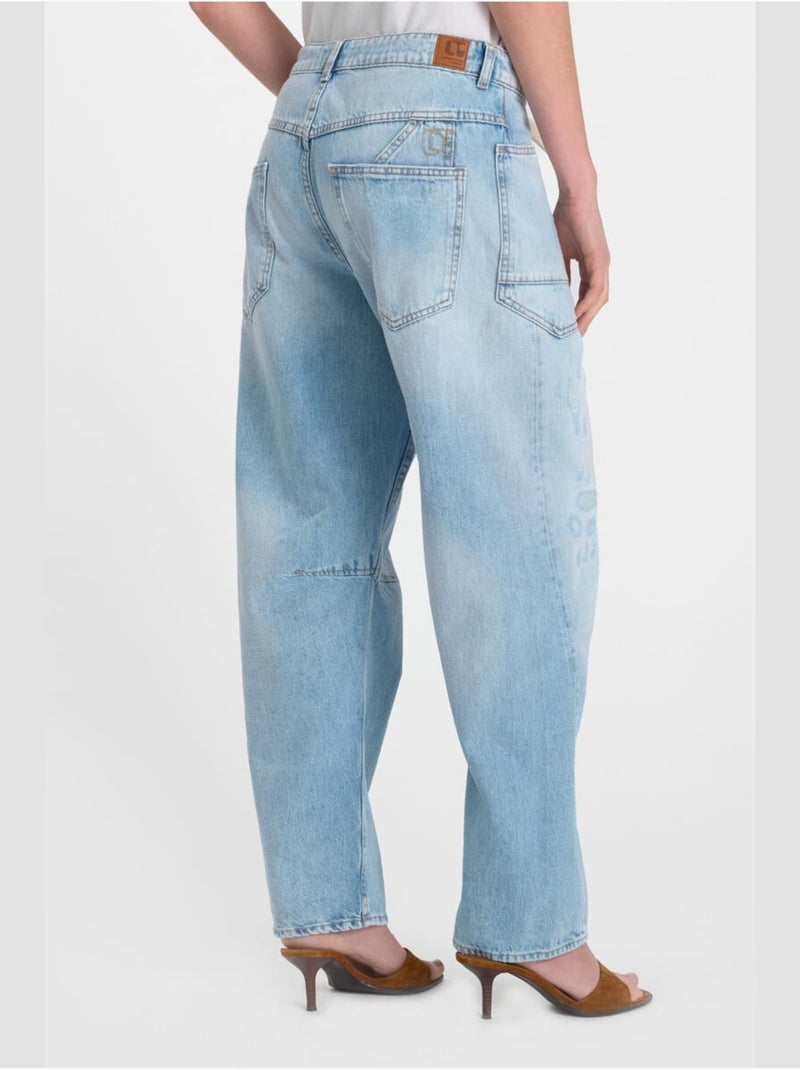 Jeans loose, taglio largo , lunghezza 34 Blu - Kiabi