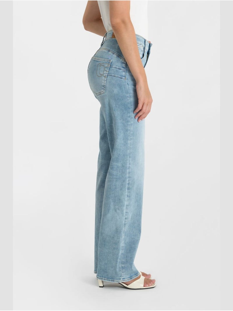 Jeans loose, taglio largo , lunghezza 34 Blu - Kiabi