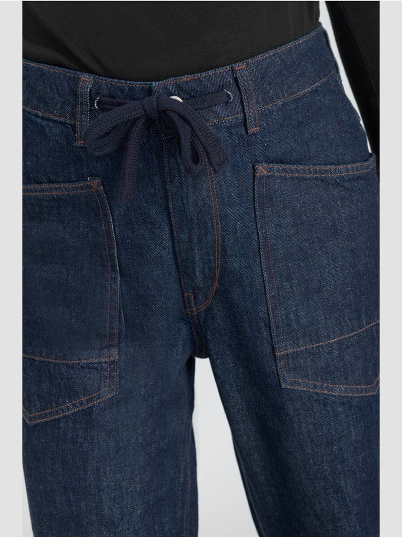 Jeans loose, taglio largo , lunghezza 34 Blu - Kiabi