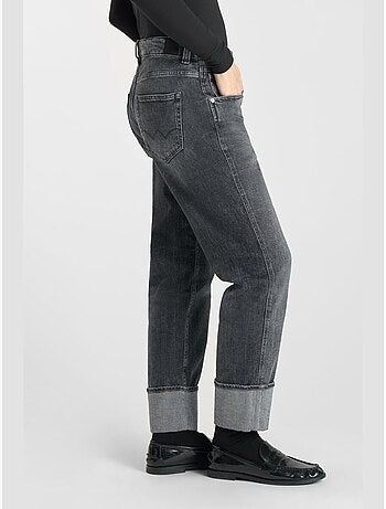 Jeans loose, taglio largo , lunghezza 34