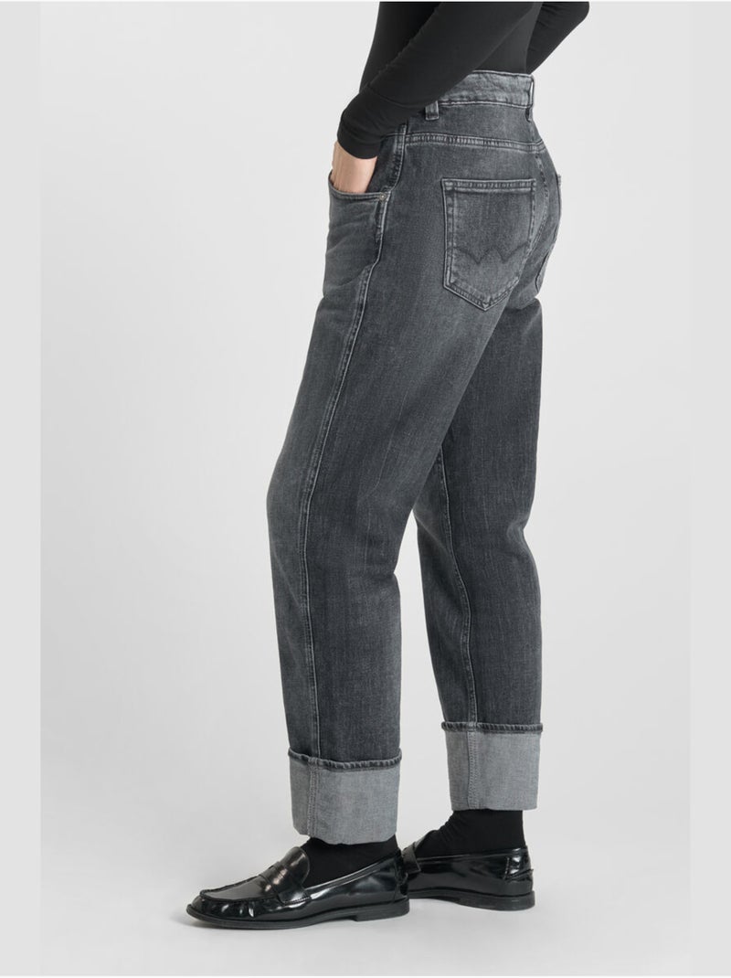 Jeans loose, taglio largo , lunghezza 34 Grigio - Kiabi