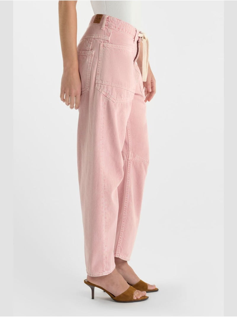 Jeans loose, taglio largo , lunghezza 34 Rosa - Kiabi