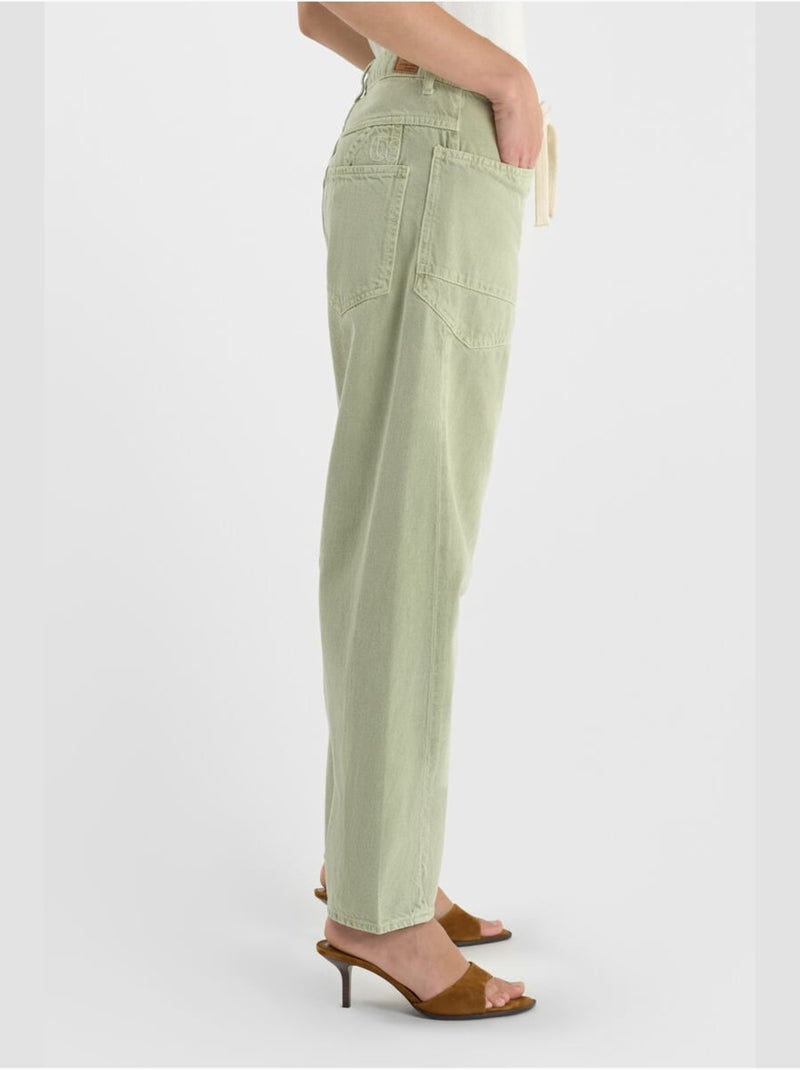 Jeans loose, taglio largo , lunghezza 34 Verde - Kiabi