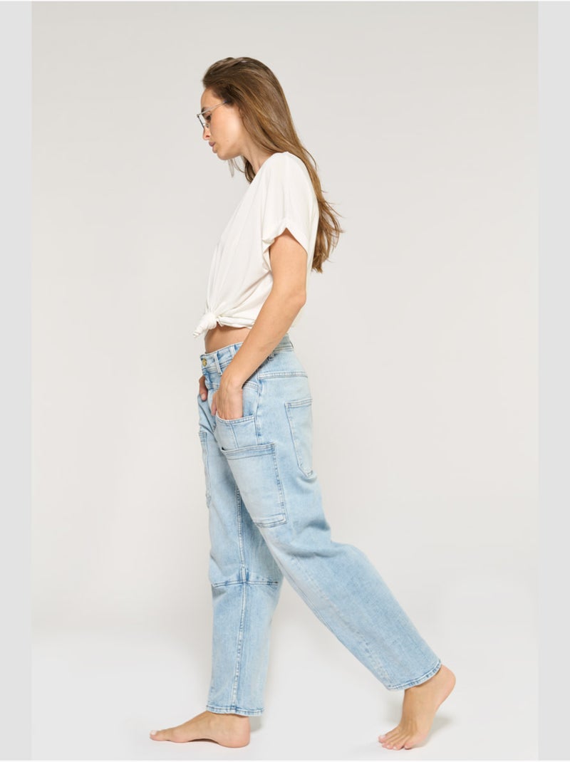 Jeans loose, taglio largo MADIENEO, lunghezza 34 Blu - Kiabi
