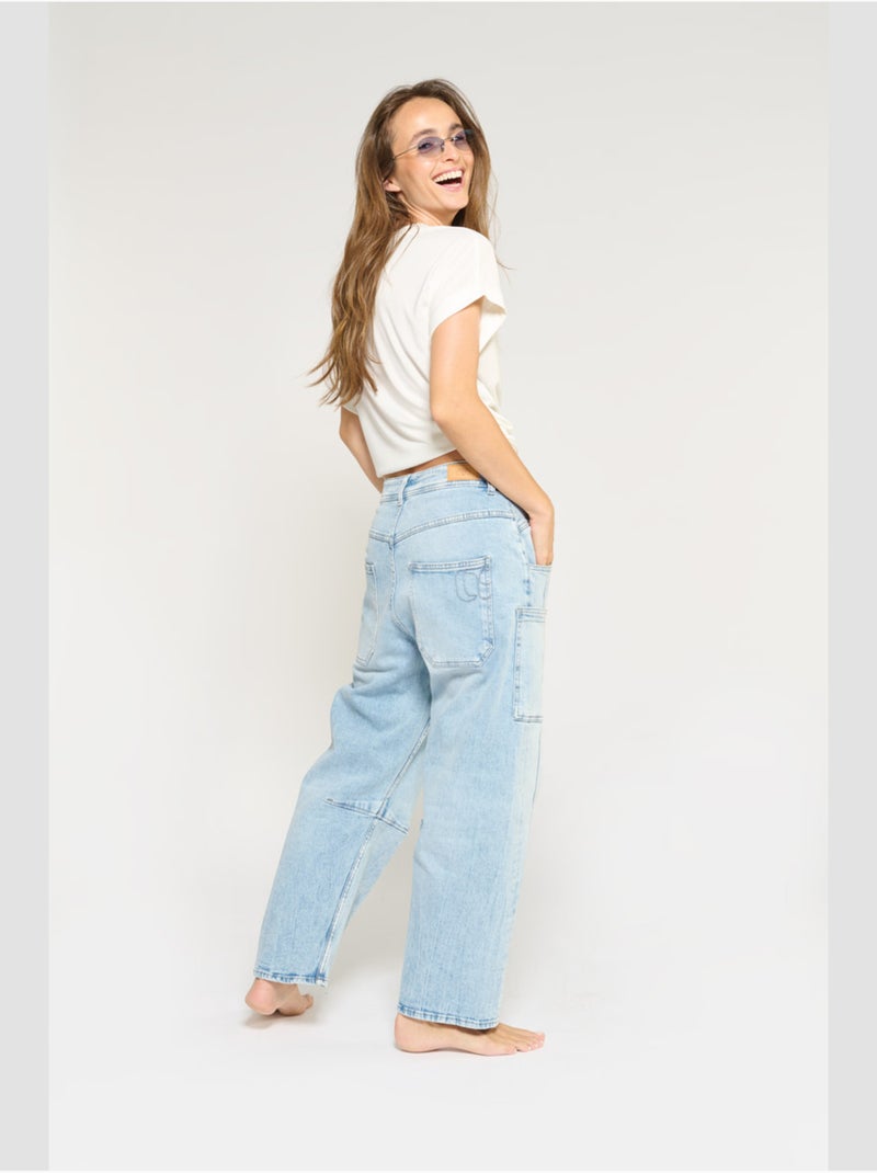 Jeans loose, taglio largo MADIENEO, lunghezza 34 Blu - Kiabi