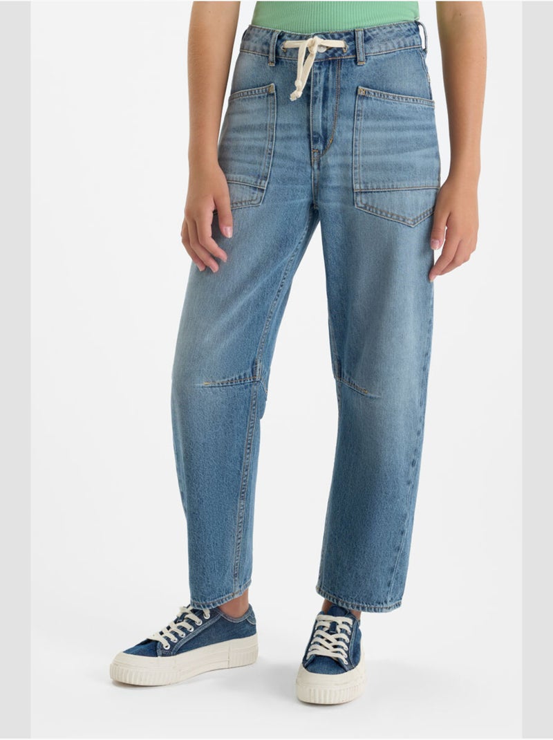 Jeans loose, taglio largo MONTICEL, lunghezza 34 Blu - Kiabi