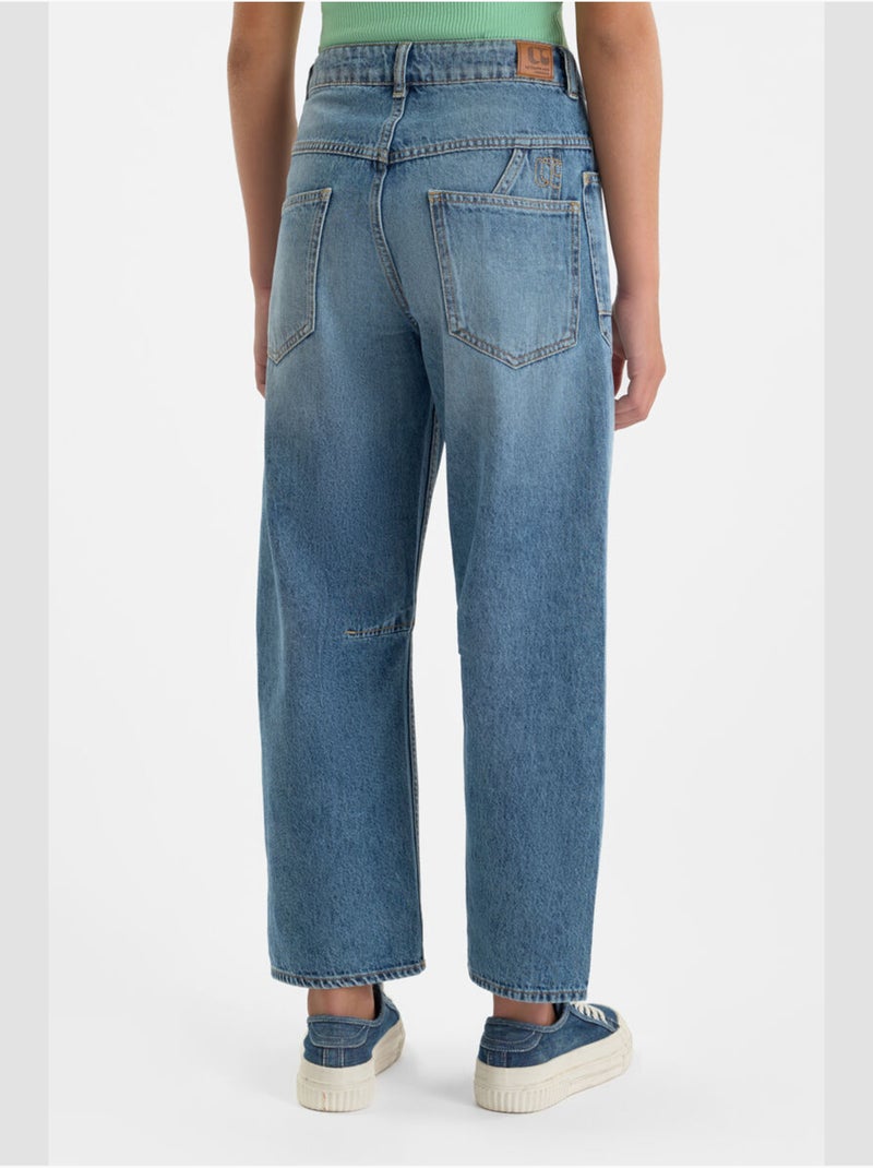 Jeans loose, taglio largo MONTICEL, lunghezza 34 Blu - Kiabi