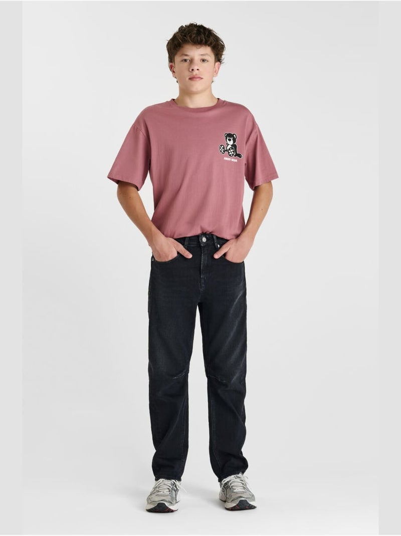 Jeans loose, taglio largo NOAH, lunghezza 34 Nero - Kiabi