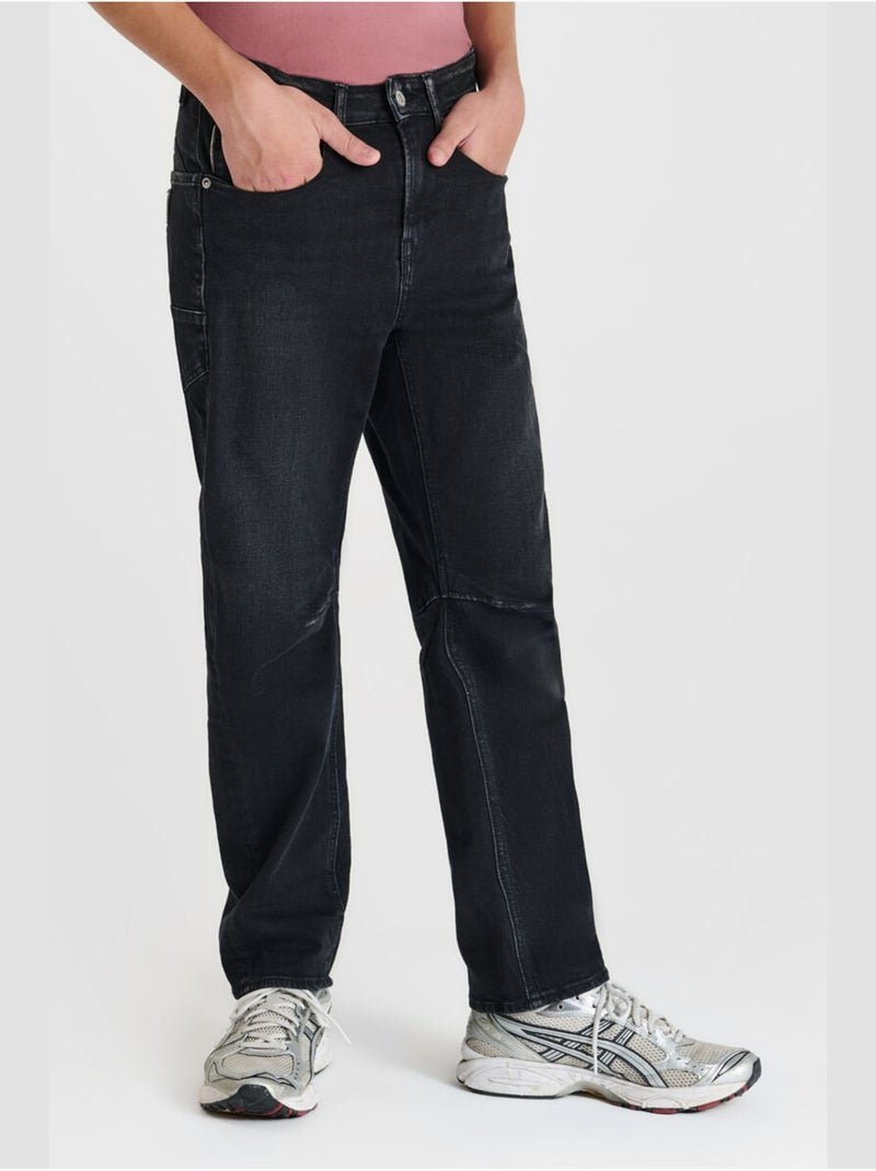 Jeans loose, taglio largo NOAH, lunghezza 34 Nero - Kiabi