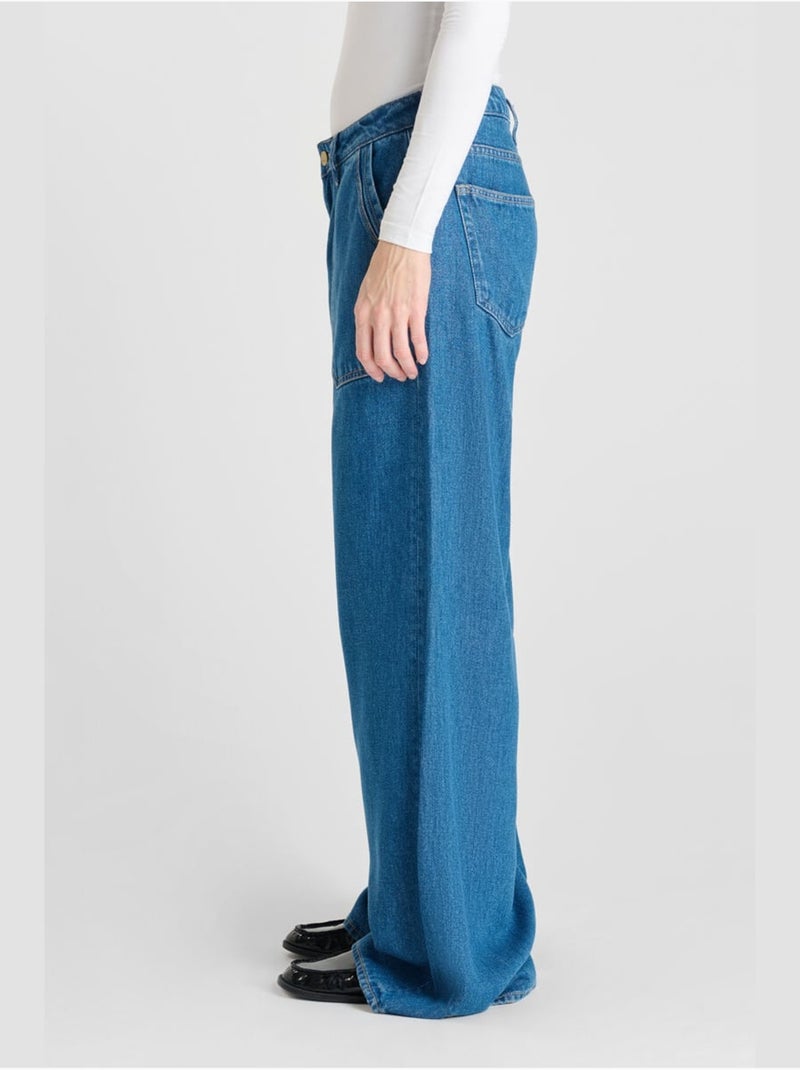 Jeans loose, taglio largo VICTORIA, lunghezza 34 Blu - Kiabi