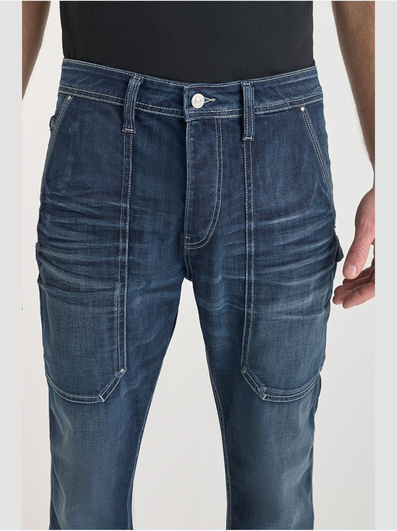 Jeans loose, taglio largo WORK, lunghezza 34 Blu - Kiabi