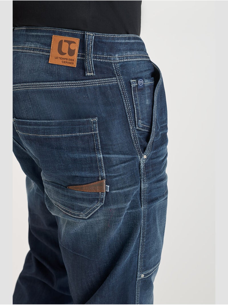 Jeans loose, taglio largo WORK, lunghezza 34 Blu - Kiabi