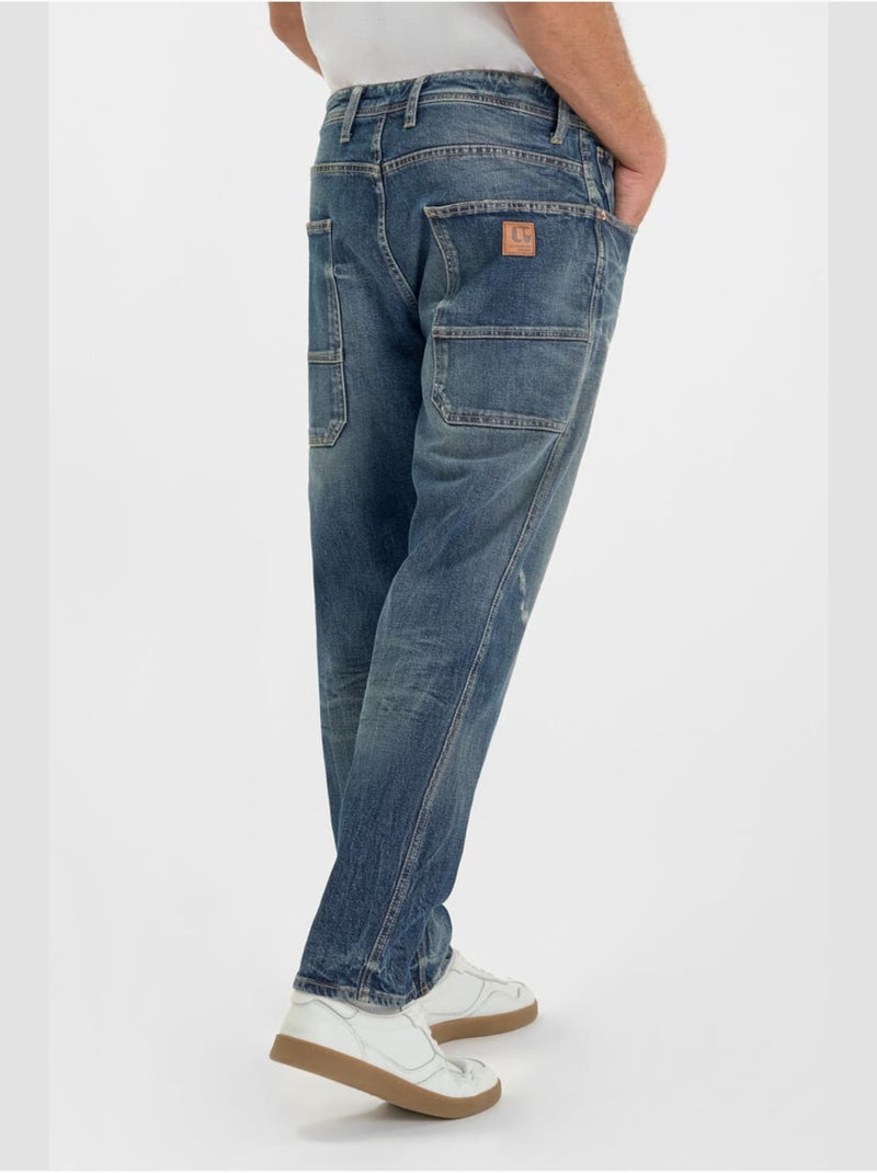 Jeans loose, taglio largo WORK, lunghezza 34 Blu - Kiabi