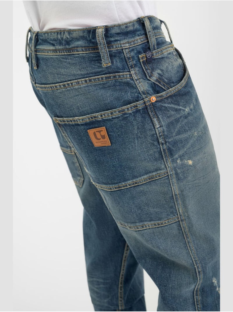 Jeans loose, taglio largo WORK, lunghezza 34 Blu - Kiabi