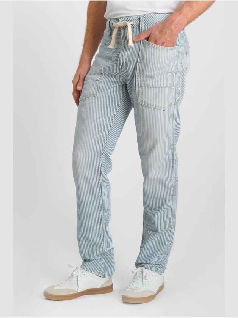 Jeans loose, taglio largo WORK, lunghezza 34 Blu - Kiabi