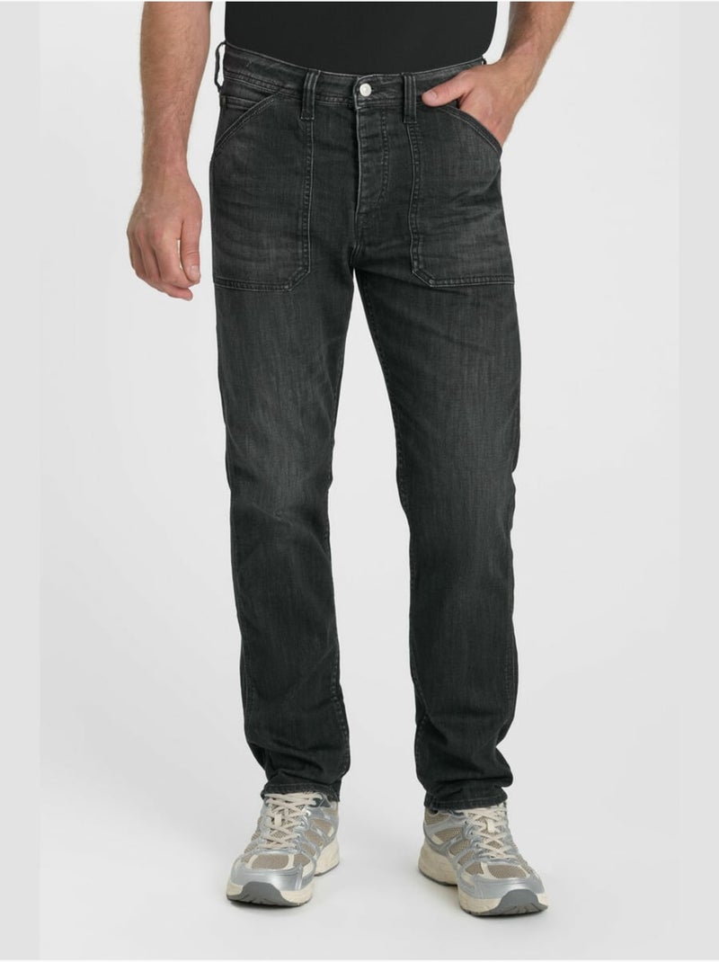Jeans loose, taglio largo WORK, lunghezza 34 Nero - Kiabi