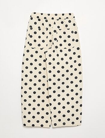 Jeans modello barrel con stampa a pois