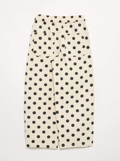 Jeans modello barrel con stampa a pois - Kiabi