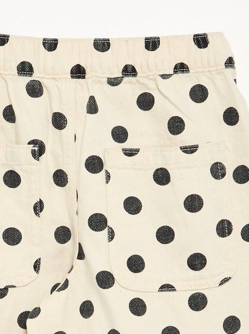 Jeans modello barrel con stampa a pois - Kiabi