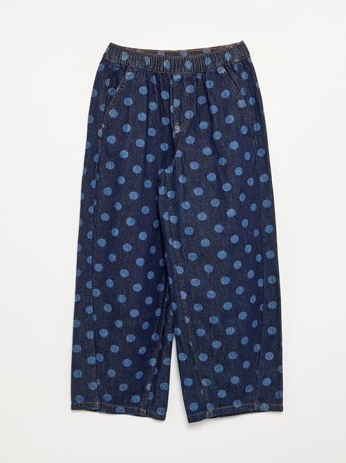Jeans modello barrel con stampa a pois - Kiabi