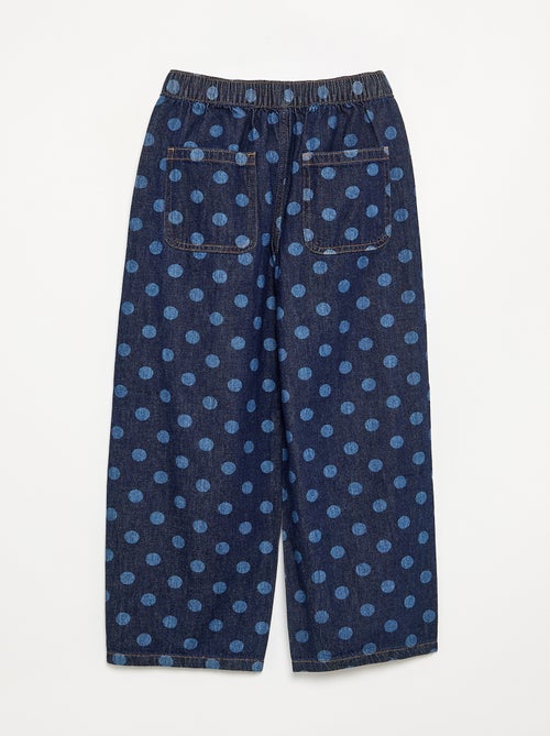 Jeans modello barrel con stampa a pois - Kiabi