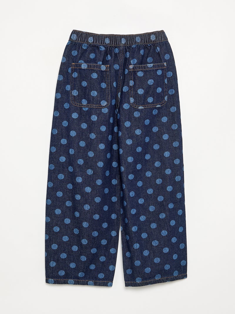Jeans modello barrel con stampa a pois Blu - Kiabi