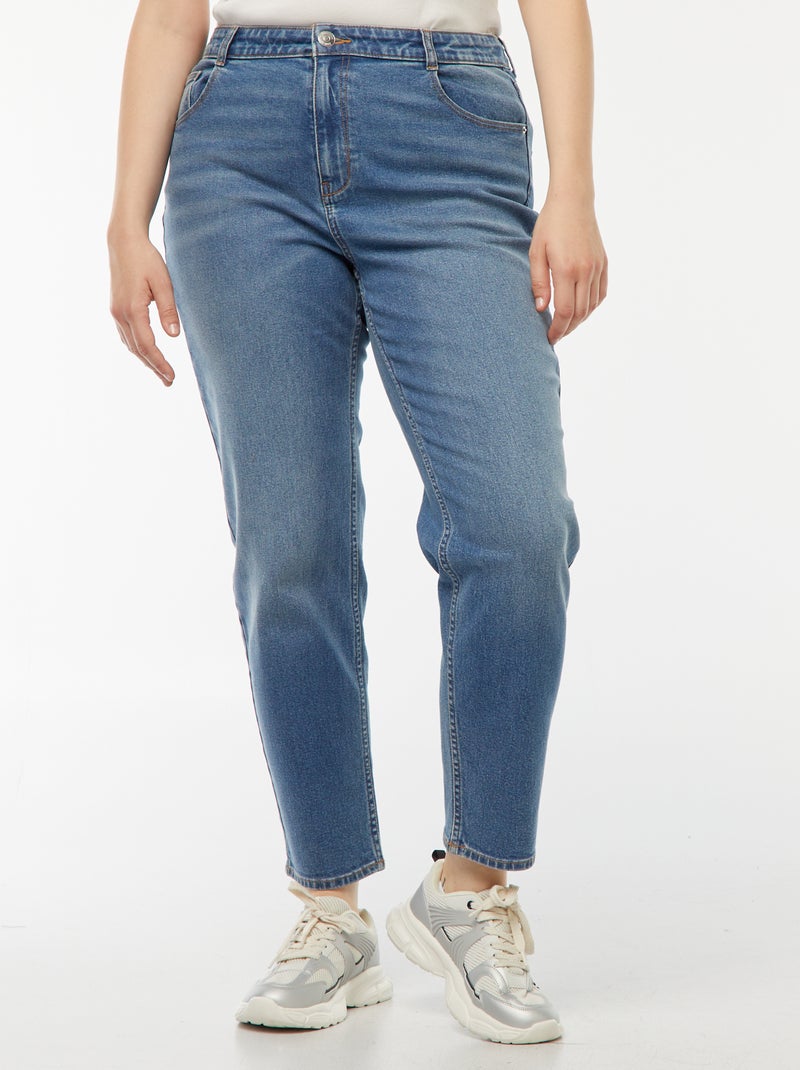 Jeans mom a vita alta - L28 Blu - Kiabi