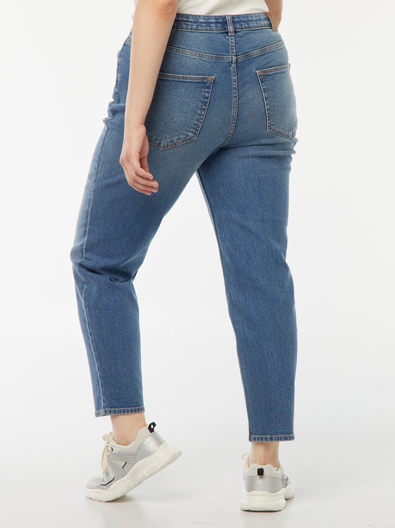 Jeans mom a vita alta - L34 Blu - Kiabi