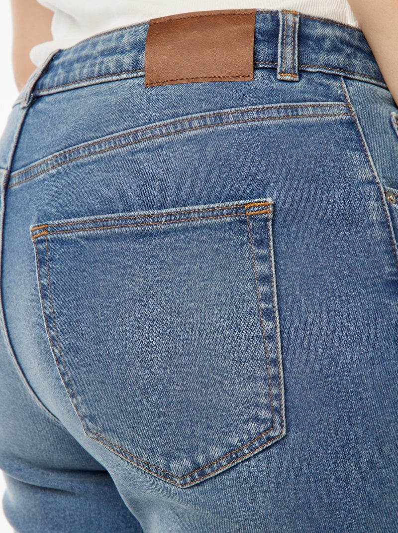 Jeans mom a vita alta - L34 Blu - Kiabi